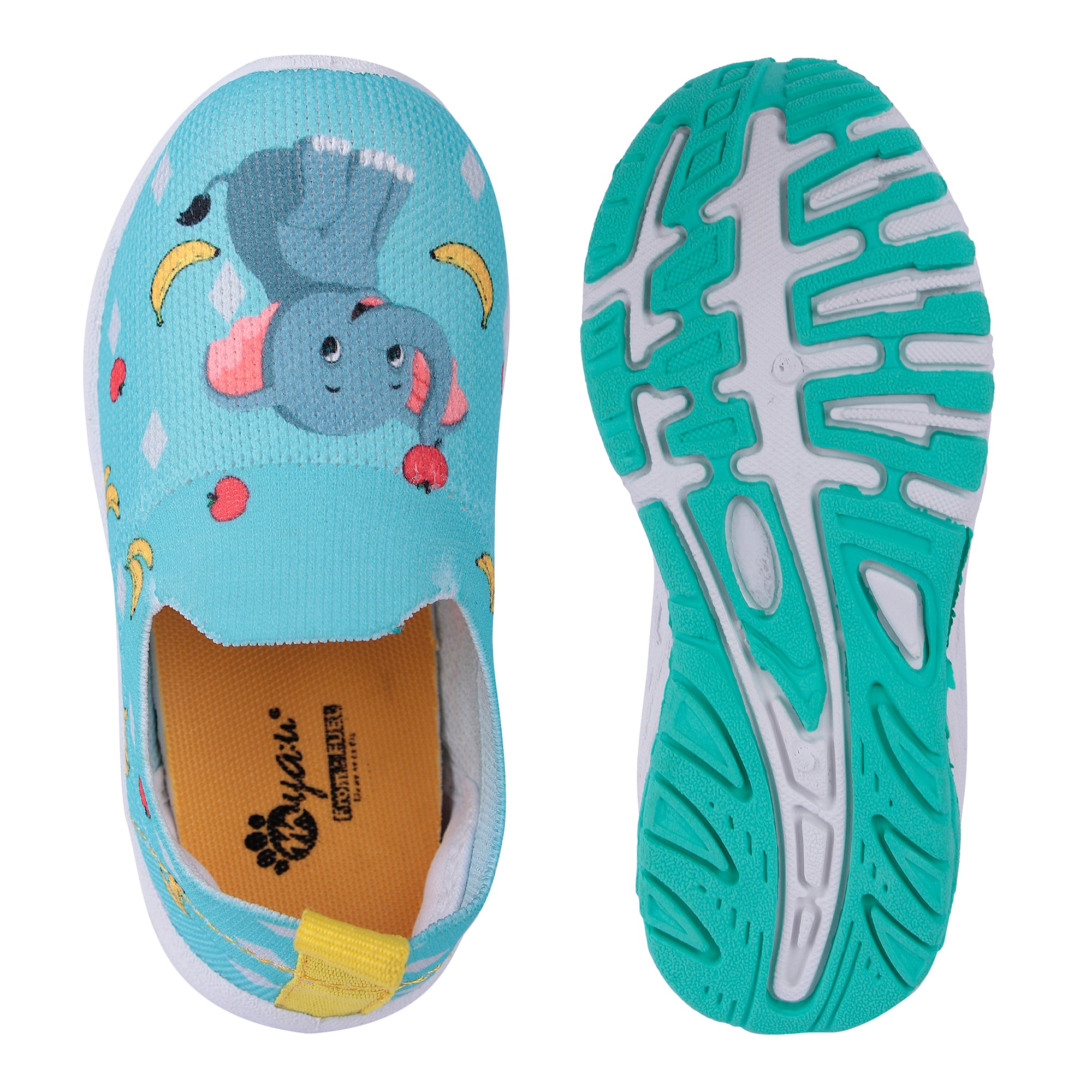 Myau Stretchable Knitted Upper Digital Printed Breathable Sweat Absorbent Fabric Sport Shoes for girls & Boys