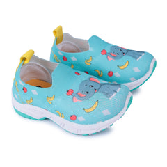 Myau Stretchable Knitted Upper Digital Printed Breathable Sweat Absorbent Fabric Sport Shoes for girls & Boys