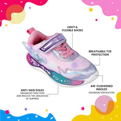 Myau Kids' Girls Shoes Beautifully Designed with Creative Side Sole Stickers
