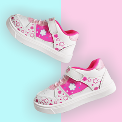 Myau Girls' White Sparkly Printed Shoes - Stylish and Comfortable Footwear for Your Little Princess