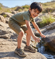 Myau Scott Breathable Sandals for Comfort and Style For Boys & Girls (Green Cameo)