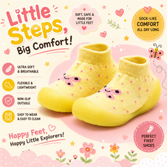 Myau Joy-4 Yellow Running Shoes For Girls