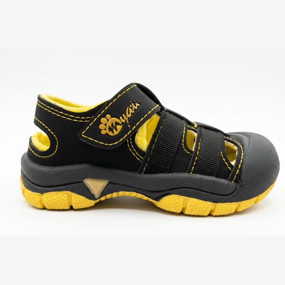 Myau Kids Sport Sandals for Boys & Girls | Lightweight Outdoor Walking Shoes | Breathable Cut-Out Design |  Hook & Loop Strap Casual Sneakers
