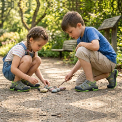 Myau Kids Sport Sandals for Boys & Girls | Lightweight Outdoor Walking Shoes | Breathable Cut-Out Design |  Hook & Loop Strap Casual Sneakers