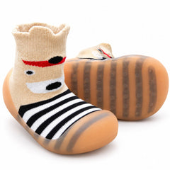 Myau Joy-5 Peach-Black Running Shoes For Boys & Girls