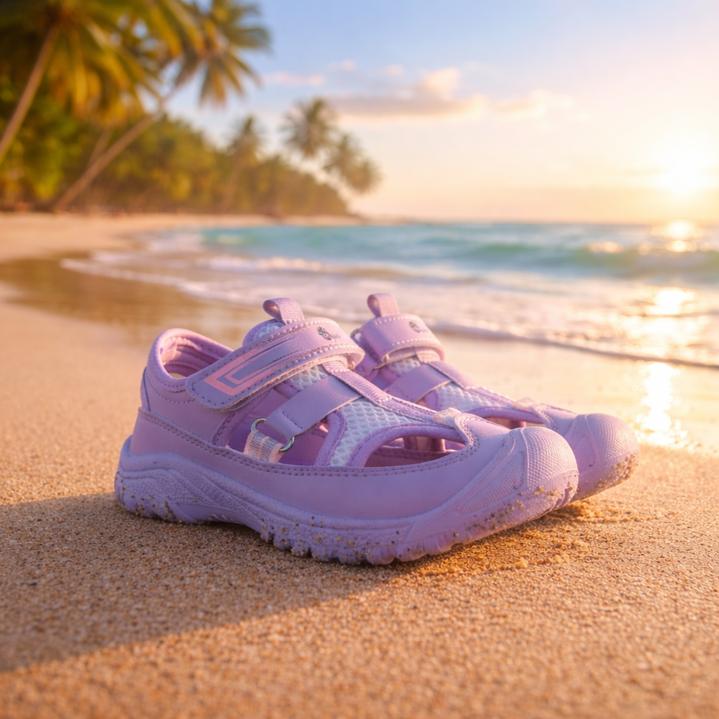 Myau Ryan Breathable Sandals for Comfort and Style For Girls (Purple)