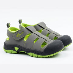 Myau Kids Sport Sandals for Boys & Girls | Lightweight Outdoor Walking Shoes | Breathable Cut-Out Design |  Hook & Loop Strap Casual Sneakers