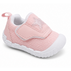 Myau Baby Girls Casual Walking Shoes | Soft Lightweight Mesh | Anti-Slip Velcro Shoes for Toddlers & Infants | Pink