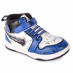Myau Hook & Loop Running Shoes For Boys & Girls Blue