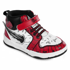Myau Hook & Loop Running Shoes For Boys & Girls Red