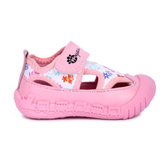 Myau Kity 03 Hook & Loop Shoes For Girls  (Pink)
