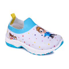 Myau Stretchable Knitted Upper Digital Printed Breathable Sweat Absorbent Fabric Sport Shoes for Boys