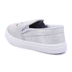 Myau Girls' Glitter Unicorn Slip-On Shoes,Casual Sneakers for 3-8 Years