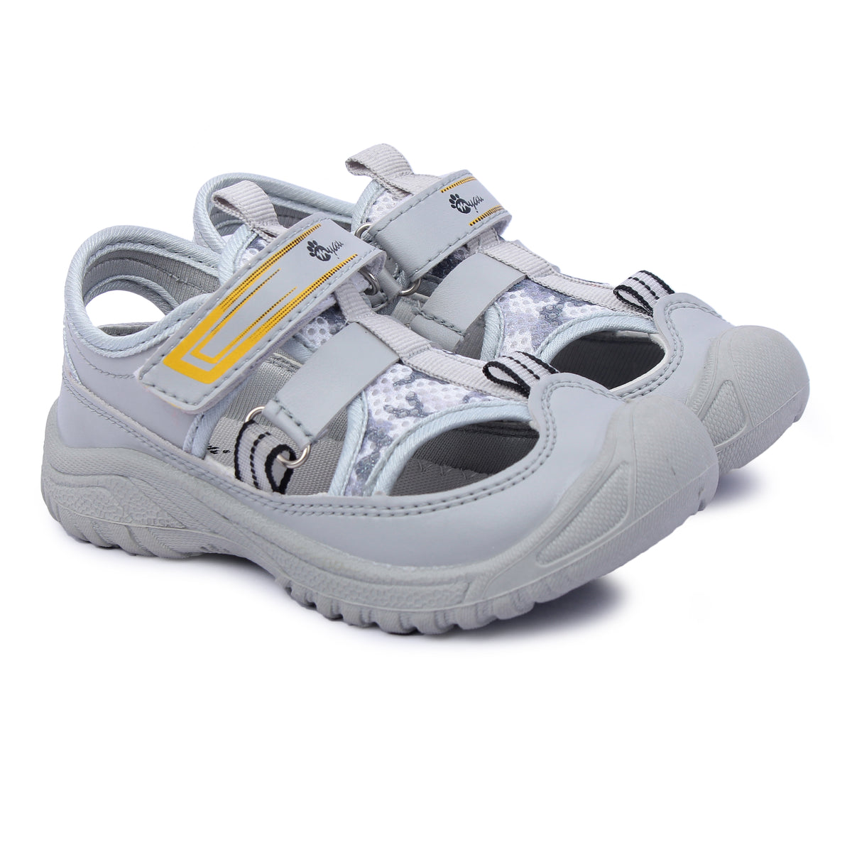 Myau Ryan Breathable Sandals for Comfort and Style For Girls (Grey)