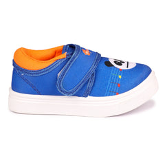 Myau Stay Stylish and Comfortable Blue Panda Print Fabric Shoes For Boys & Girls