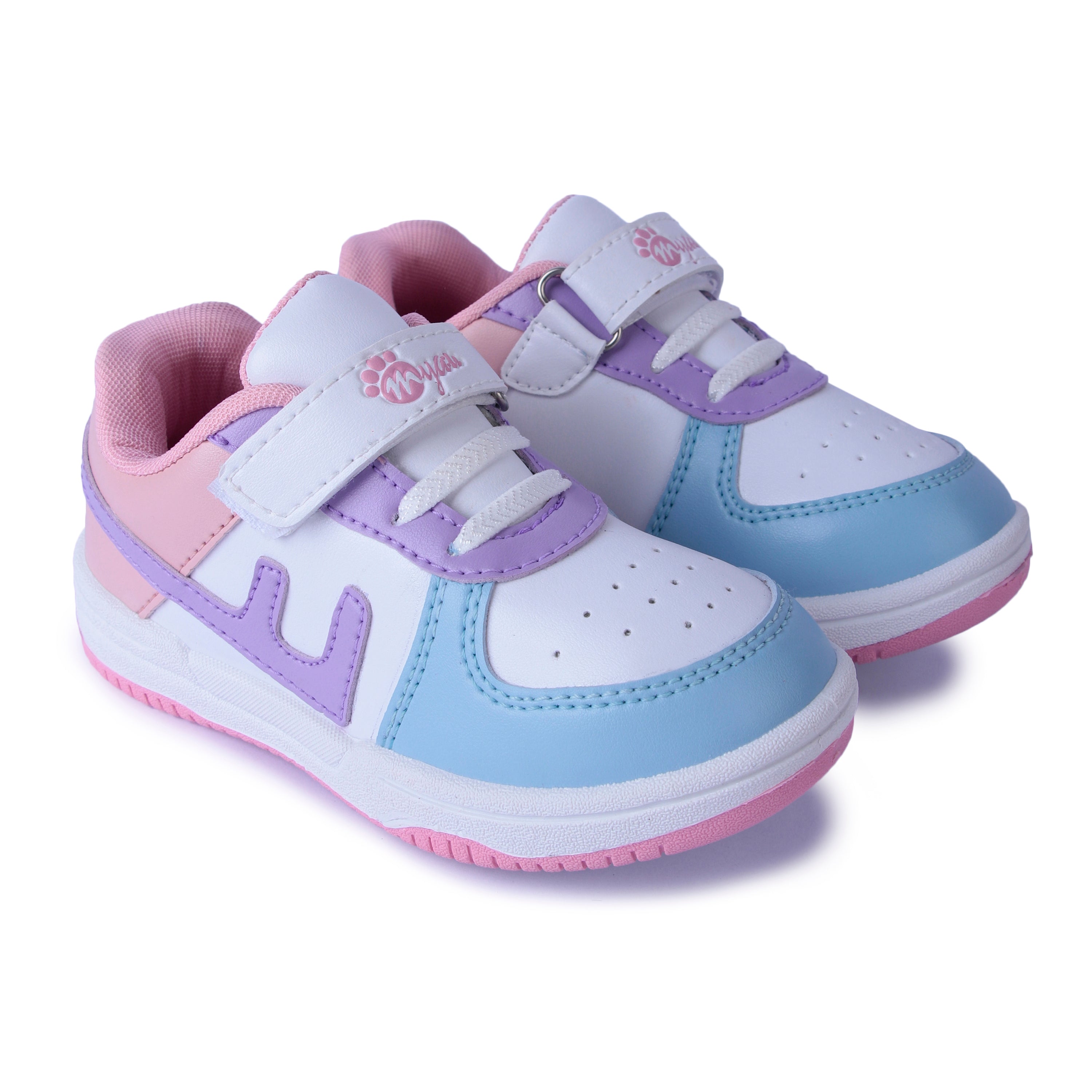 Myau Kids Sneakers, Colourful Design, Lightweight, Durable for Everyday Wear 3 to 8 Years Kids