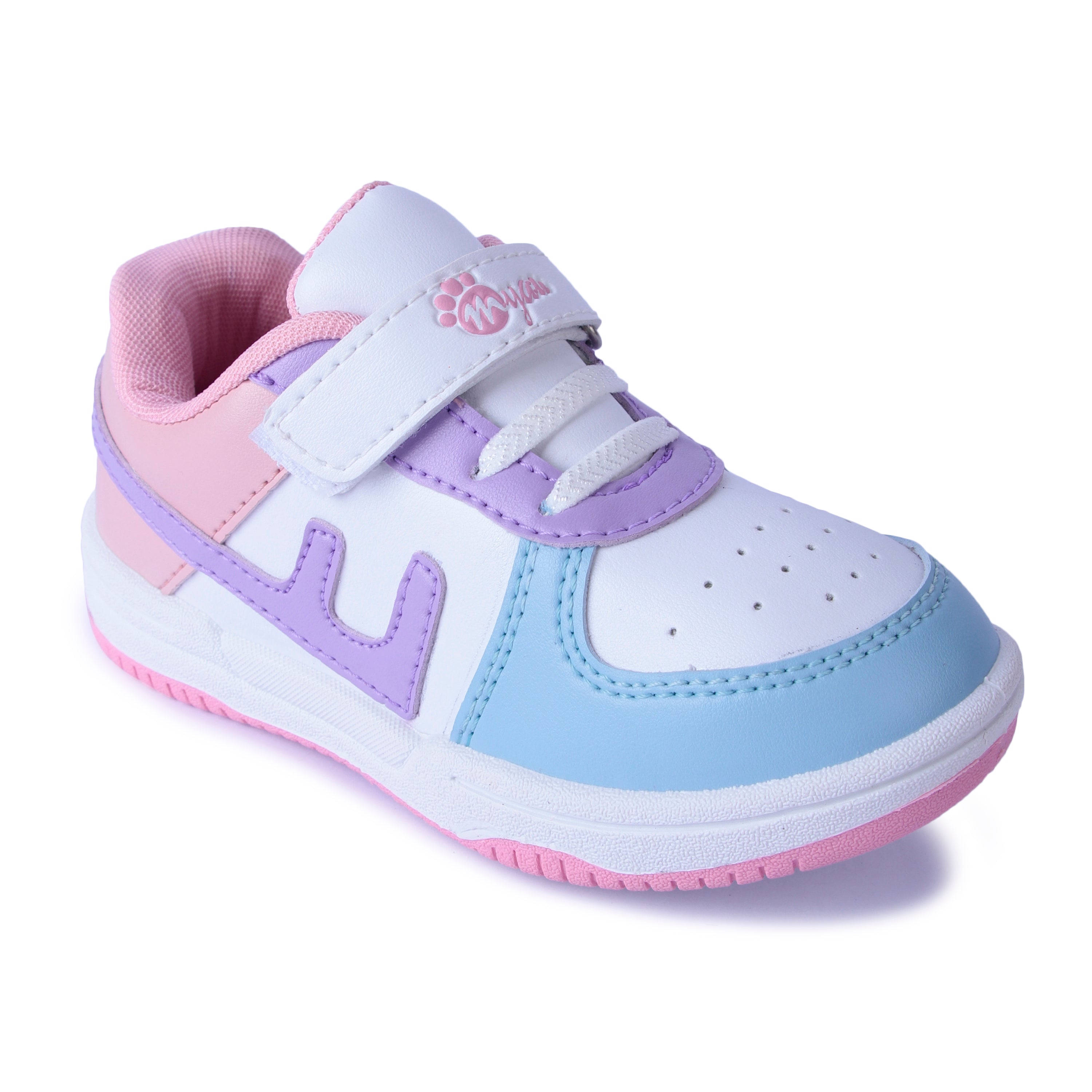 Myau Kids Sneakers, Colourful Design, Lightweight, Durable for Everyday Wear 3 to 8 Years Kids