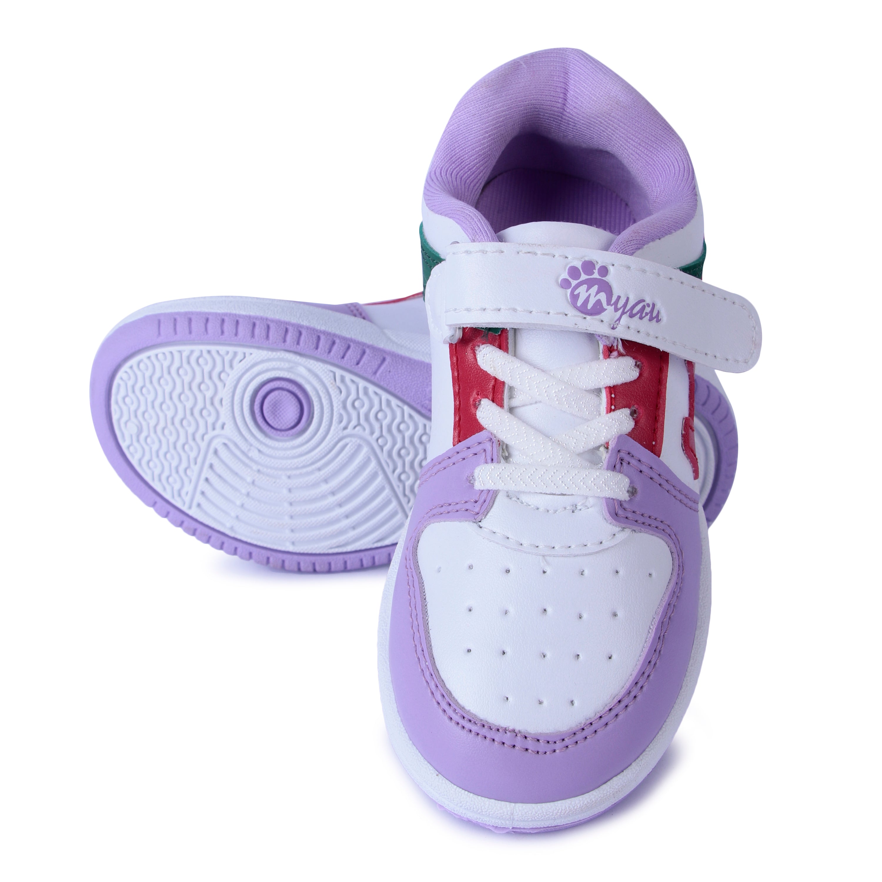 Myau Kids Sneakers, Colourful Design, Lightweight, Durable for Everyday Wear 3 to 8 Years Kids