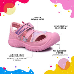Myau Ryan Breathable Sandals for Comfort and Style For Girls (Pink)