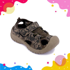 Myau Scott Breathable Sandals for Comfort and Style For Boys & Girls (Green Cameo)