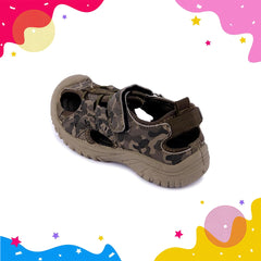 Myau Scott Breathable Sandals for Comfort and Style For Boys & Girls (Green Cameo)