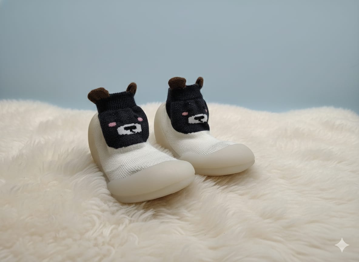 Myau Joy 3 White Bear Running Shoes For Boys & Girls