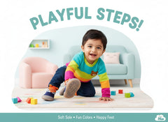 Myau Joy 3 Blue/Orange Running Shoes For Boys & Girls