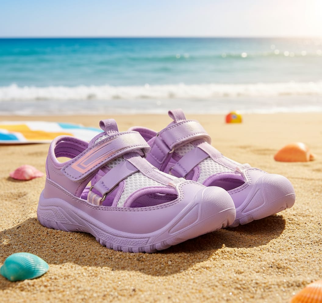 Myau Ryan Breathable Sandals for Comfort and Style For Girls (Purple)