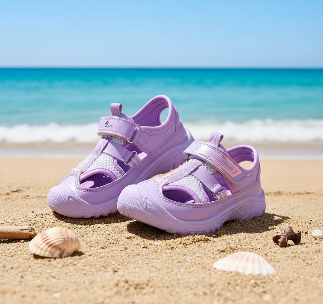 Myau Ryan Breathable Sandals for Comfort and Style For Girls (Purple)