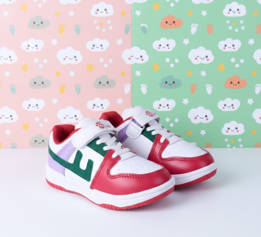 Myau Kids Sneakers, Colourful Design, Lightweight, Durable for Everyday Wear 3 to 8 Years Kids