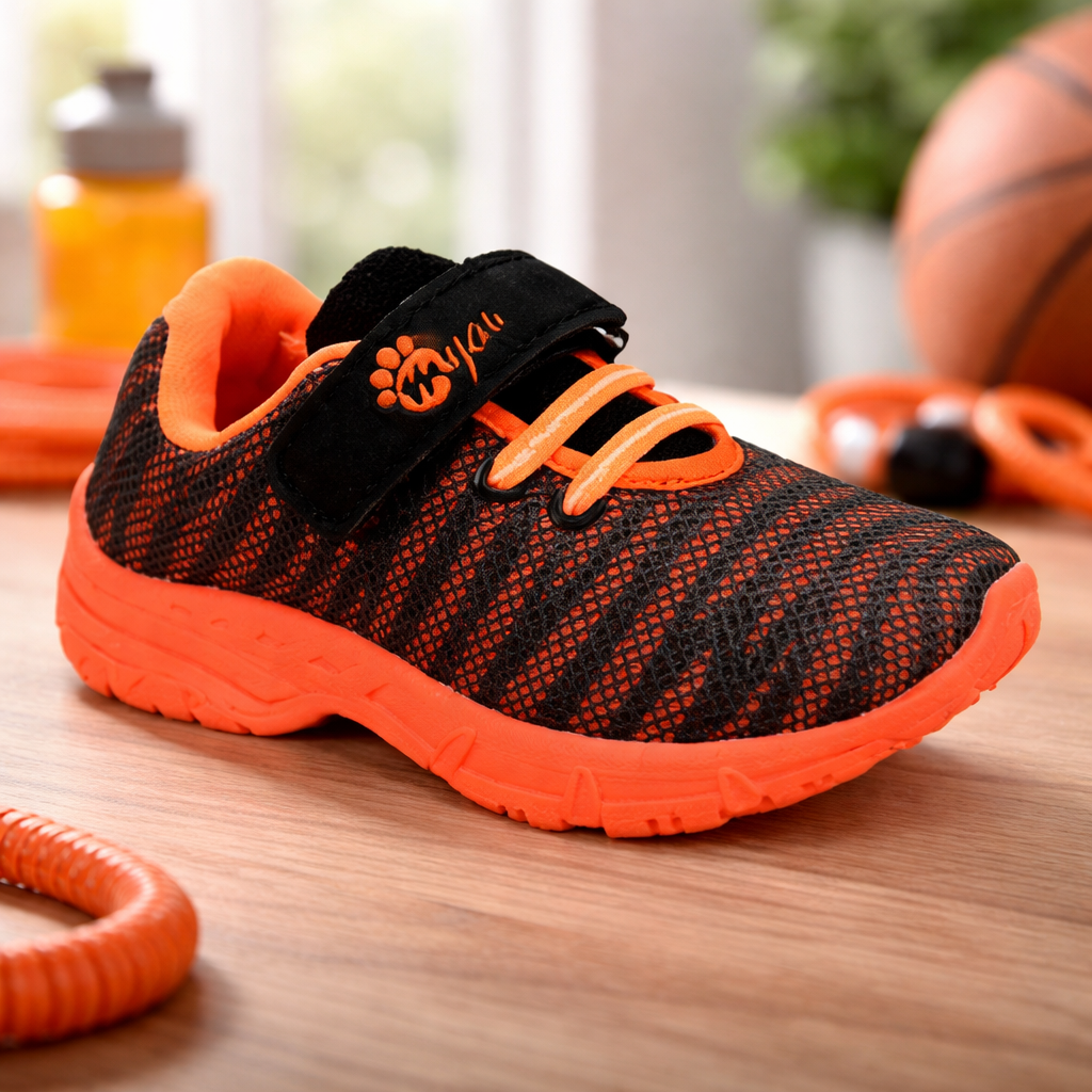 Myau Hook & Loop Running Shoes For Boys & Girls