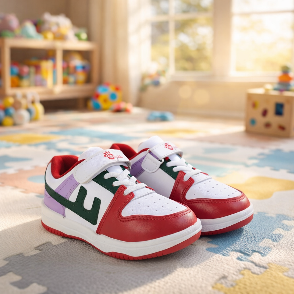 Myau Kids Sneakers, Colourful Design, Lightweight, Durable for Everyday Wear 3 to 8 Years Kids